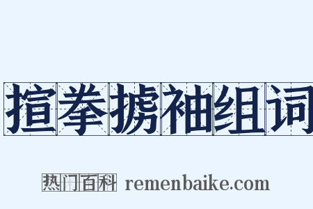 揎拳掳袖组词是什么意思的图片